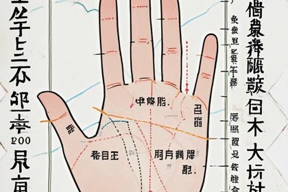手掌丘,手掌纹,感情线,智慧线,生命线,事业线,财运线,婚姻线,手相图解