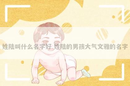 姓陆叫什么名字好 姓陆的男孩大气文雅的名字