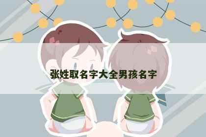 张姓取名字大全男孩名字