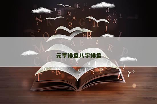 元亨排盘八字排盘