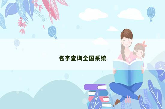名字查询全国系统