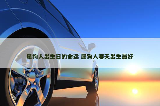 属狗人出生日的命运 属狗人哪天出生最好