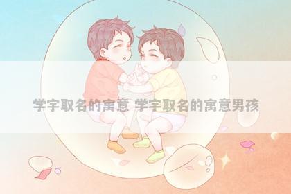 学字取名的寓意 学字取名的寓意男孩