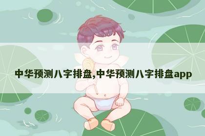 中华预测八字排盘,中华预测八字排盘app