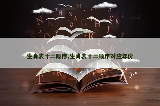 生肖表十二顺序,生肖表十二顺序对应年份
