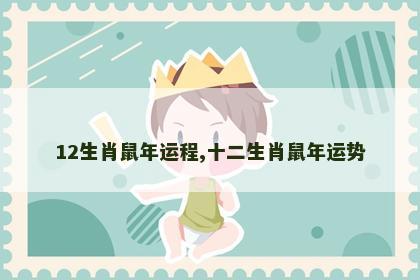 12生肖鼠年运程,十二生肖鼠年运势