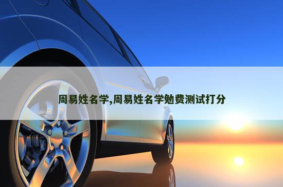 周易姓名学,周易姓名学勉费测试打分