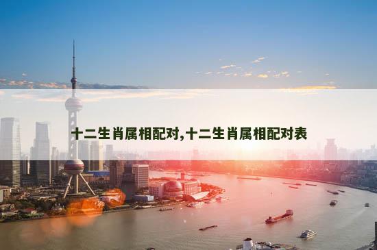 十二生肖属相配对,十二生肖属相配对表