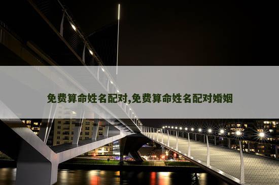 免费算命姓名配对,免费算命姓名配对婚姻