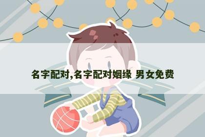 名字配对,名字配对姻缘 男女免费