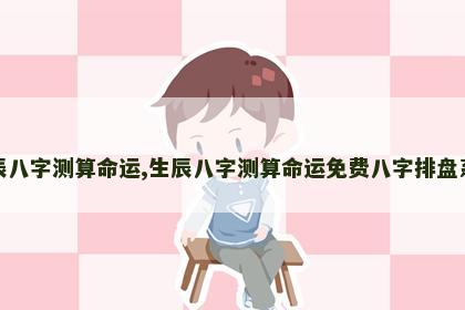 生辰八字测算命运,生辰八字测算命运免费八字排盘系统